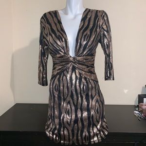 black and gold dress